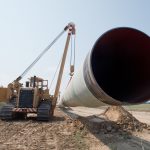 Rohreinzug an der Eugal-Baustelle